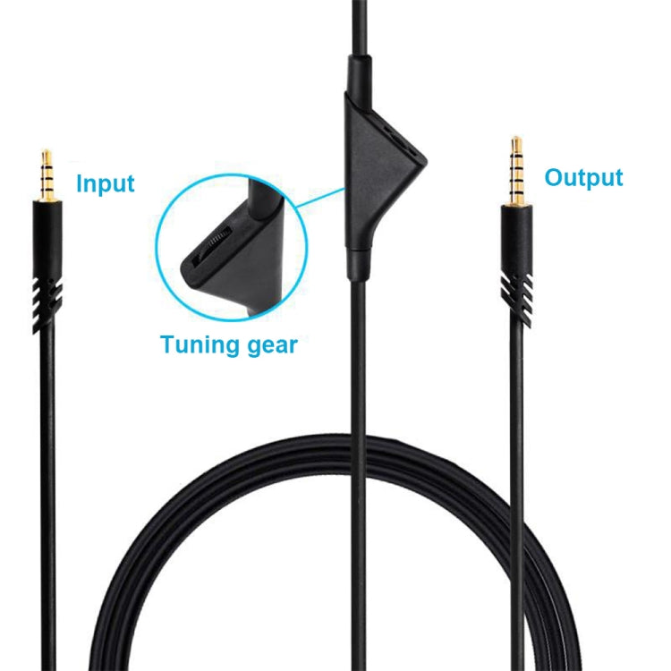 ZS0175 Per Logitech Astro A10 / A40 / A30 Cavo audio per auricolari regolabile da maschio a maschio da 3,5 mm, lunghezza cavo: 2 m, For Logitech Astro A10 2m