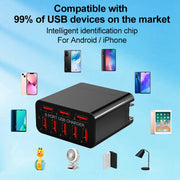Adattatore Caricabatterie USB WLX-82 40W 8 Porte