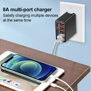 Adattatore Caricabatterie USB WLX-82 40W 8 Porte