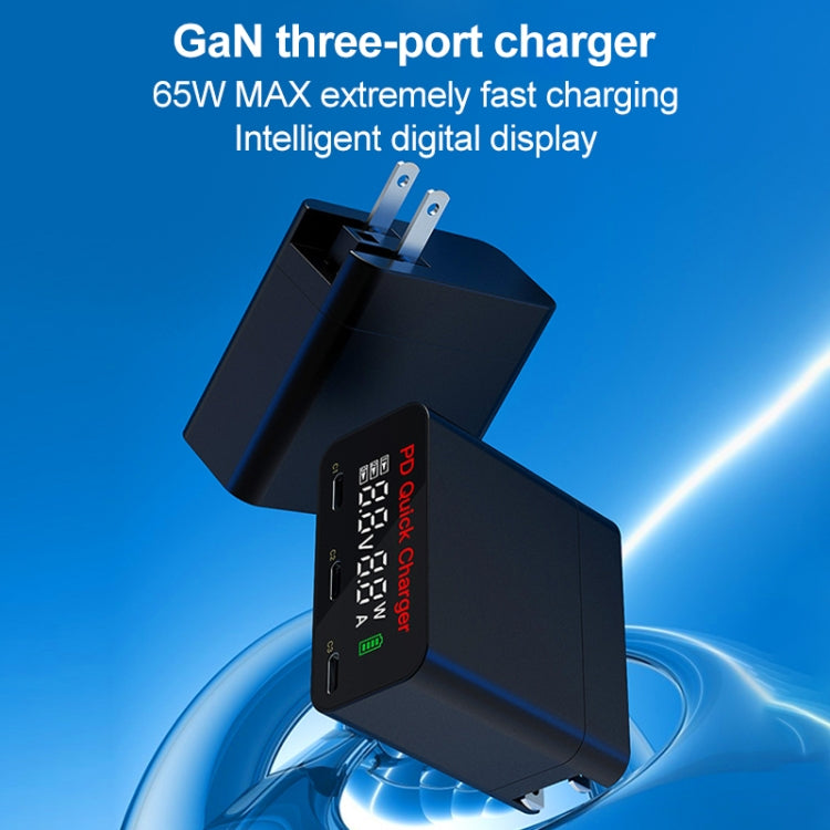 Adattatore Caricabatterie Rapido USB-C 65W 3 Porte