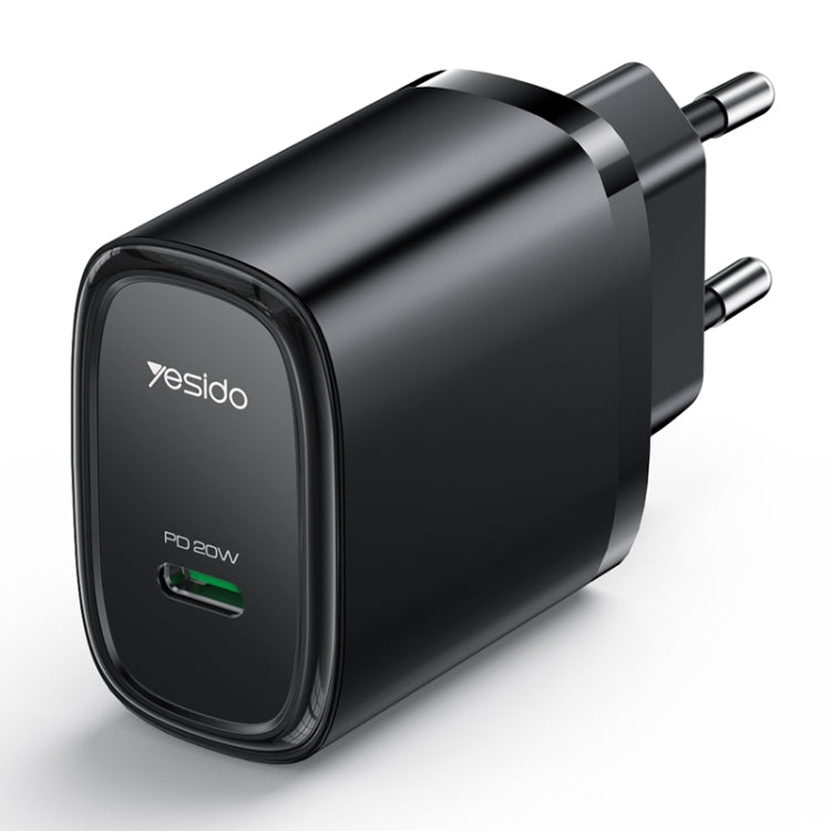 Caricabatterie rapido Yesido YC57 PD 20W USB-C / Type-C a porta singola, spina europea, Type-C Port Quick Charger