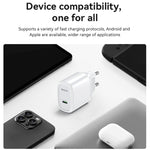 Caricabatterie rapido Yesido YC57 PD 20W USB-C / Type-C a porta singola, spina europea, Type-C Port Quick Charger