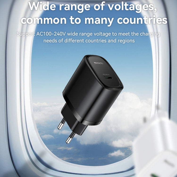 Caricabatterie rapido Yesido YC57 PD 20W USB-C / Type-C a porta singola, spina europea, Type-C Port Quick Charger