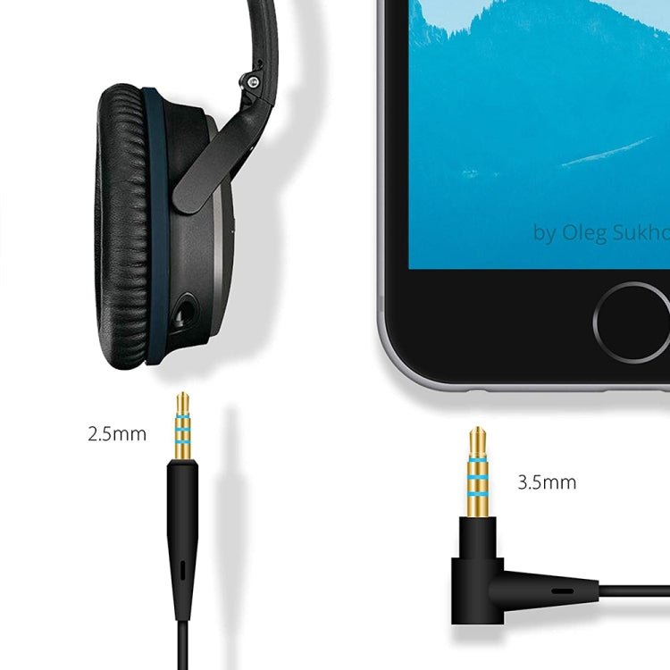 ZS0009 Cavo audio da 3,5 mm a 2,5 mm per Boshi QC25 QC35 OE2 LIVE2 AKG Y50 Y40
