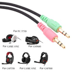 ZS0076 Cavo per cuffie da gioco versione PC per Sennheiser PC 373D GSP 350 GSP 500 GSP 600 G4ME ONE GAME ZERO, PC Version