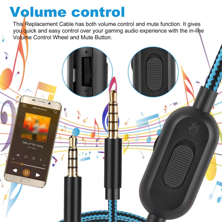 ZS0162 Cavo audio per cuffie da gioco con controllo cablato per Logitech Astro A10 A40 A30, Wired Control Version