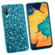 Custodia TPU antiurto con polvere scintillante per Galaxy A70