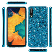 Custodia TPU antiurto con polvere scintillante per Galaxy A70