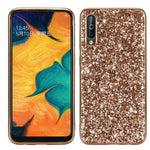 Custodia TPU antiurto con polvere scintillante per Galaxy A70