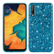 Custodia TPU antiurto con polvere scintillante per Galaxy A70
