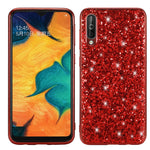 Custodia TPU antiurto con polvere scintillante per Galaxy A70
