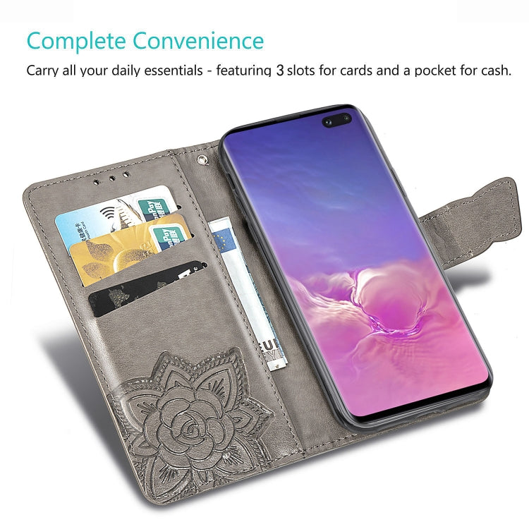 Custodia portafoglio in pelle Butterfly per Galaxy S10+