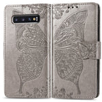 Custodia portafoglio in pelle Butterfly per Galaxy S10+