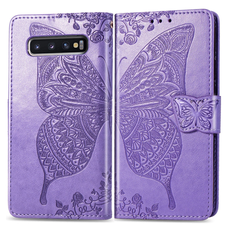 Custodia portafoglio in pelle Butterfly per Galaxy S10+
