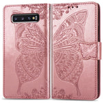 Custodia portafoglio in pelle Butterfly per Galaxy S10+