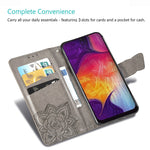 Custodia portafoglio in pelle per Samsung Galaxy A50