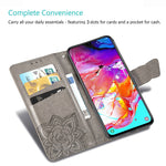 Custodia portafoglio in pelle per Samsung Galaxy A70