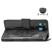 Custodia portafoglio in pelle con stampa per Galaxy A40