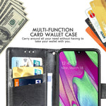 Custodia portafoglio in pelle per Samsung Galaxy A40