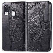 Custodia portafoglio in pelle con stampa per Galaxy A40