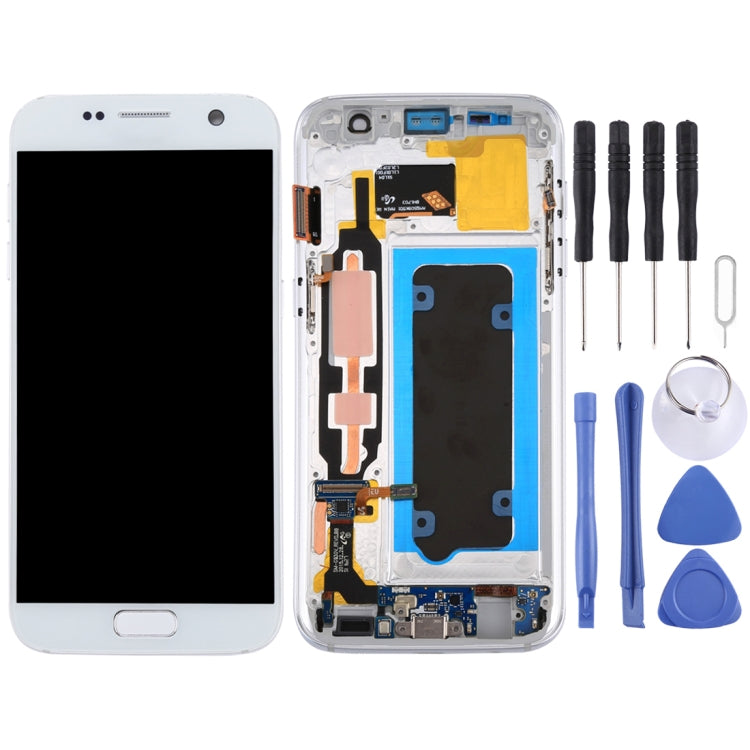 Schermo LCD e digitalizzatore assemblato completo con cornice per Galaxy S7 / G930V, For Samsung Galaxy S7, For Samsung Galaxy S7 / G930V, For Samsung Galaxy S7 (Frame), For Galaxy S7