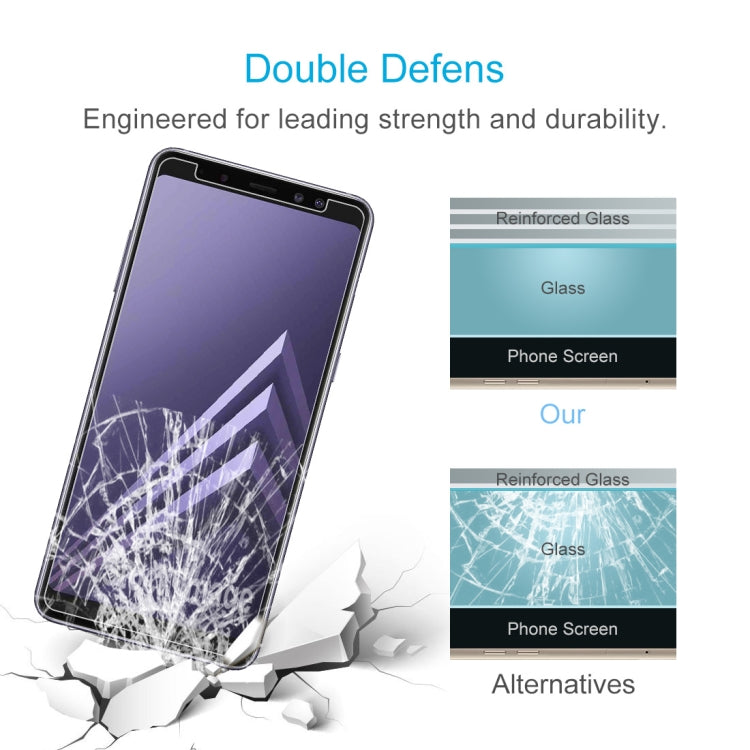 Set 2 pellicole vetro temperato 9H per Galaxy A8 2018