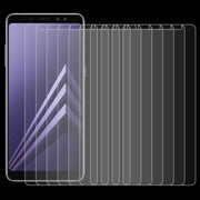 Pellicola vetro temperato per Galaxy A8 2018 10 pezzi