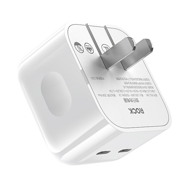 Caricatore PD doppia porta USB-C 35W ROCK T58 CN Plug