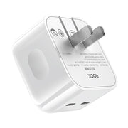 Caricatore PD con doppia porta USB-C/Type-C ROCK T58 da 35 W, spina CN, CN Plug