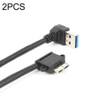 Cavo dati di ricarica USB 3.0 da gomito superiore maschio a micro USB 3.0 da 2 pezzi, lunghezza cavo: 27 cm, Upper Elbow