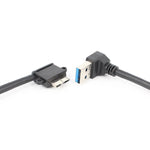 Cavo dati di ricarica USB 3.0 da gomito superiore maschio a micro USB 3.0 da 2 pezzi, lunghezza cavo: 27 cm, Upper Elbow
