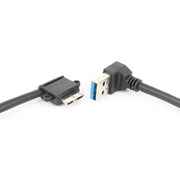 Cavo dati di ricarica USB 3.0 da gomito superiore maschio a micro USB 3.0 da 2 pezzi, lunghezza cavo: 27 cm, Upper Elbow