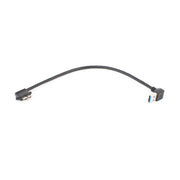 Cavo dati di ricarica USB 3.0 da gomito superiore maschio a micro USB 3.0 da 2 pezzi, lunghezza cavo: 27 cm, Upper Elbow