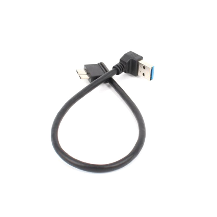 Cavo dati di ricarica USB 3.0 da gomito superiore maschio a micro USB 3.0 da 2 pezzi, lunghezza cavo: 27 cm, Upper Elbow