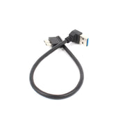 Cavo dati di ricarica USB 3.0 da gomito superiore maschio a micro USB 3.0 da 2 pezzi, lunghezza cavo: 27 cm, Upper Elbow