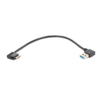 Cavo USB 3.0 a Micro USB 3.0 gomito destro 27 cm 2 pezzi
