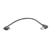 Cavo dati di ricarica USB 3.0 da gomito destro maschio a micro USB 3.0 da 2 pezzi, lunghezza cavo: 27 cm, Right Elbow