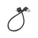 Cavo USB 3.0 a Micro USB 3.0 gomito destro 27 cm 2 pezzi