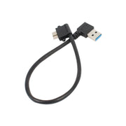 Cavo dati di ricarica USB 3.0 da gomito destro maschio a micro USB 3.0 da 2 pezzi, lunghezza cavo: 27 cm, Right Elbow