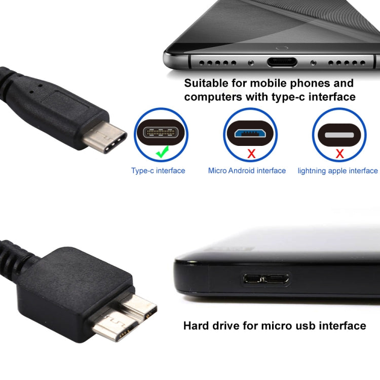 Cavo adattatore USB-C maschio a Micro B maschio 30 cm