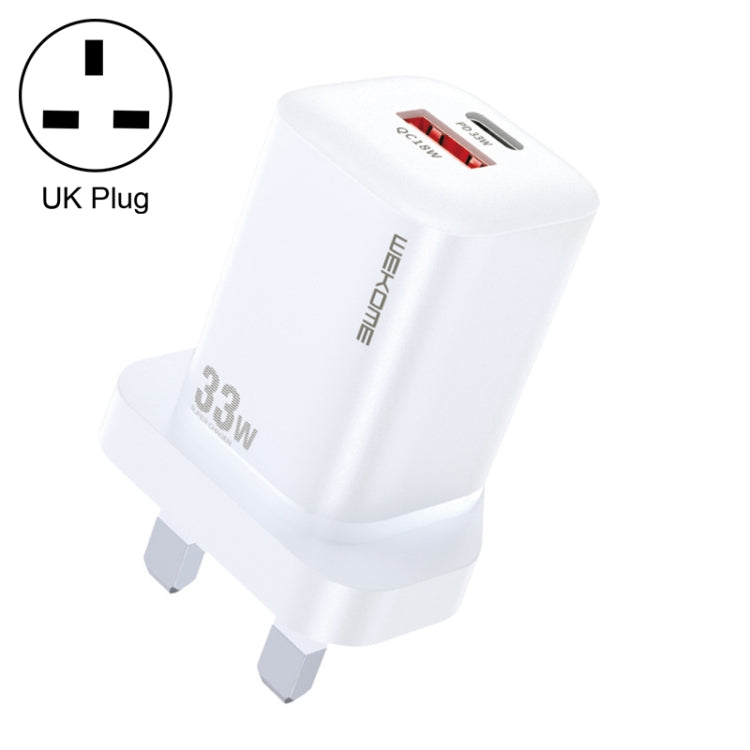 Caricabatterie rapido WK WP-U140 Power Series USB+USB-C/Type-C da 33 W, specifiche: presa UK, 33W UK Plug