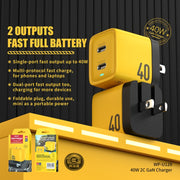 Caricabatterie GaN 40W USB-C WK WP-U128
