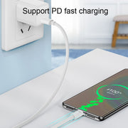 Cavo dati a ricarica rapida WK WDC-175 da USB-C/Type-C a USB/Type-C da 120 W, lunghezza: 1,2 m