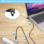 Cavo di ricarica per alimentazione laptop da USB-C/Type-C a 3,0 x 1,0 mm, lunghezza cavo: circa 1,5 m, Type-C to 3.0 x 1.1mm
