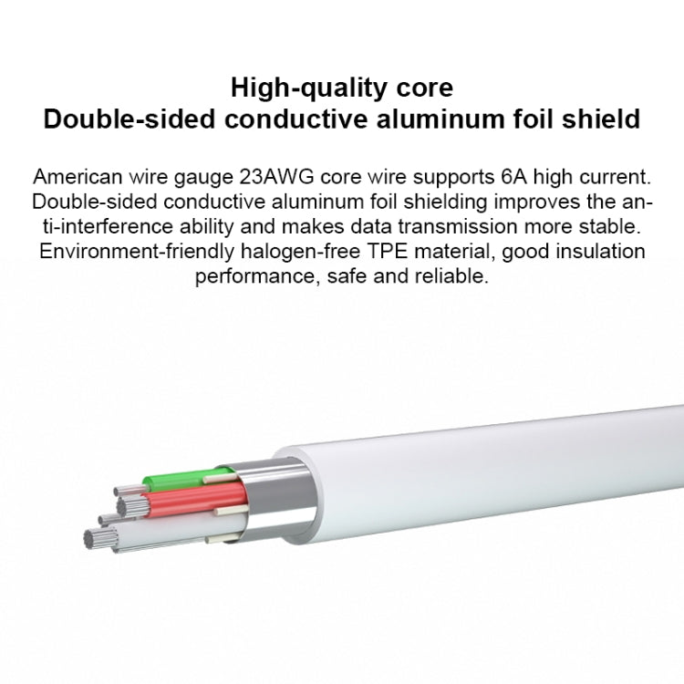 Cavo dati originale Huawei CC790 USB Type-A a USB-C / Type-C Interface 6A, lunghezza cavo: 1 m