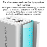Adattatore di alimentazione per caricabatterie rapido MOMAX UM30 PD 67 W, presa UK, UK Plug
