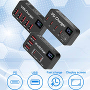 Caricabatterie rapido USB 12V con display digitale