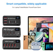 Caricabatterie rapido USB 12V con display digitale