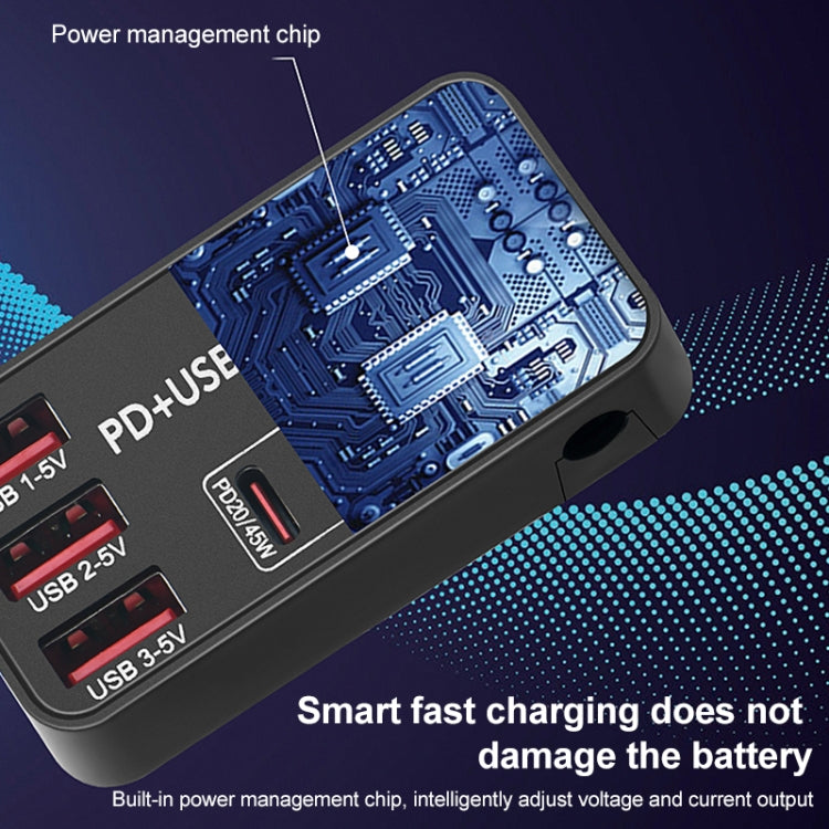 Caricabatterie rapido 5 in 1 DC 24V con 3 porte USB