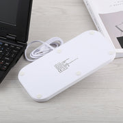 Caricabatterie da USB a 3 in 1 (8 pin + Micro USB + USB-C / Type-C) Supporto per stazione di ricarica da tavolo per sincronizzazione dati con caricabatterie wireless Qi e cavo USB